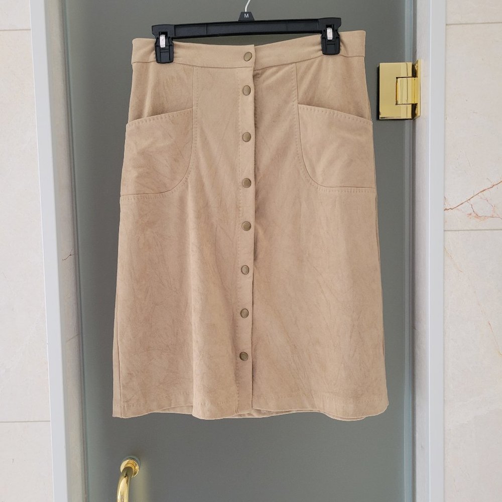 Sophie Max Faux Suede Skirt Small